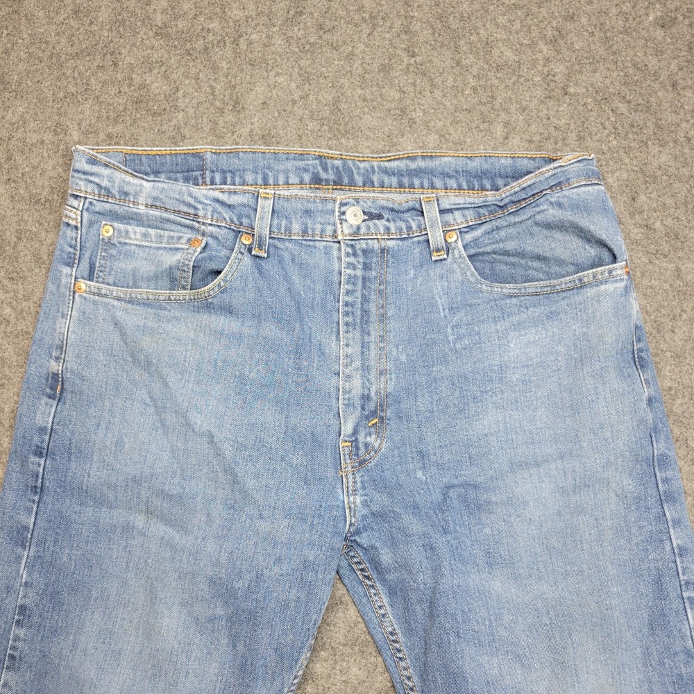 Levis 505 Jeans Mens 36x32 Blue Denim Boho Streetwear Grunge Festival Red Tab - Picture 5 of 14
